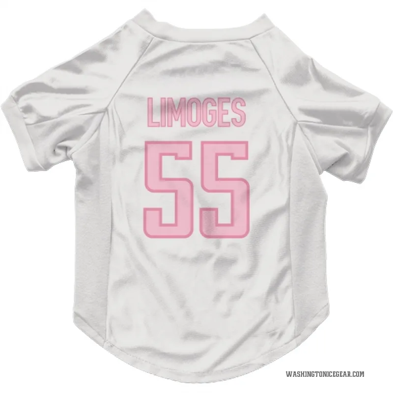 Alex Limoges  White Pink Washington Capitals  Cat & Dog Pet Jersey
