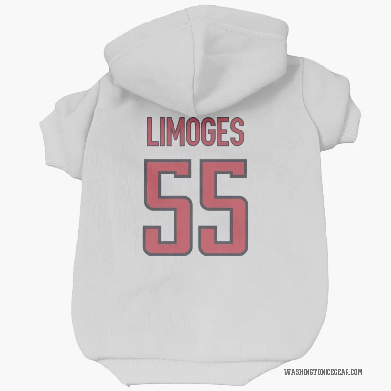 Alex Limoges  White Washington Capitals  Cat & Dog Pet Hoodie