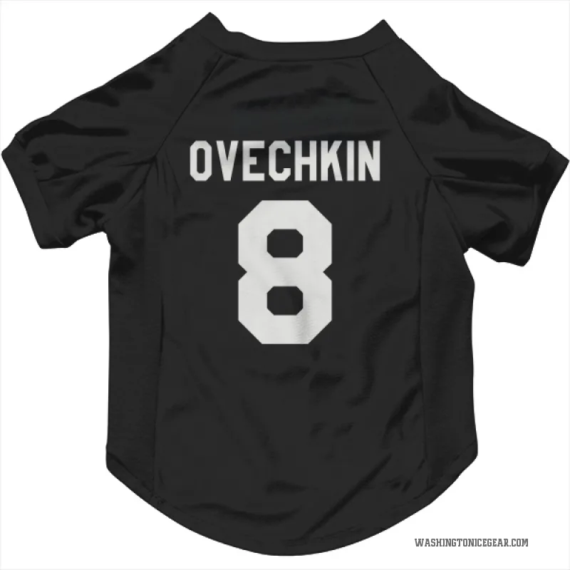 Alex Ovechkin Black Washington Capitals Cat & Dog Pet Jersey