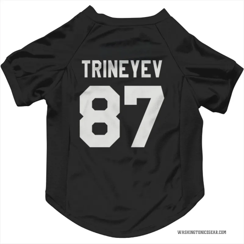 Bogdan Trineyev  Black Washington Capitals  Cat & Dog Pet Jersey