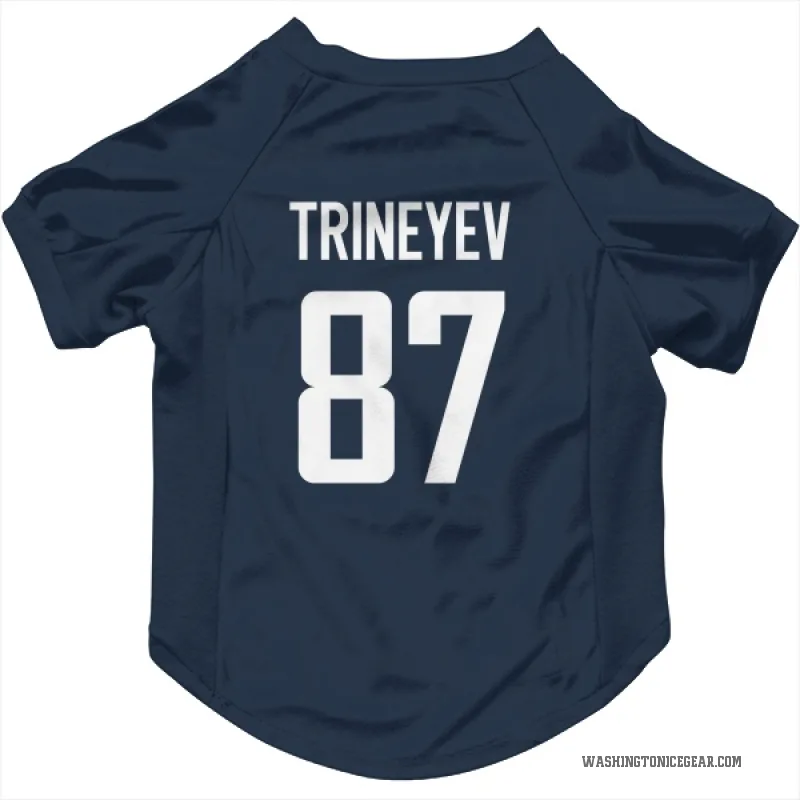 Bogdan Trineyev  Navy Washington Capitals  Cat & Dog Pet Jersey