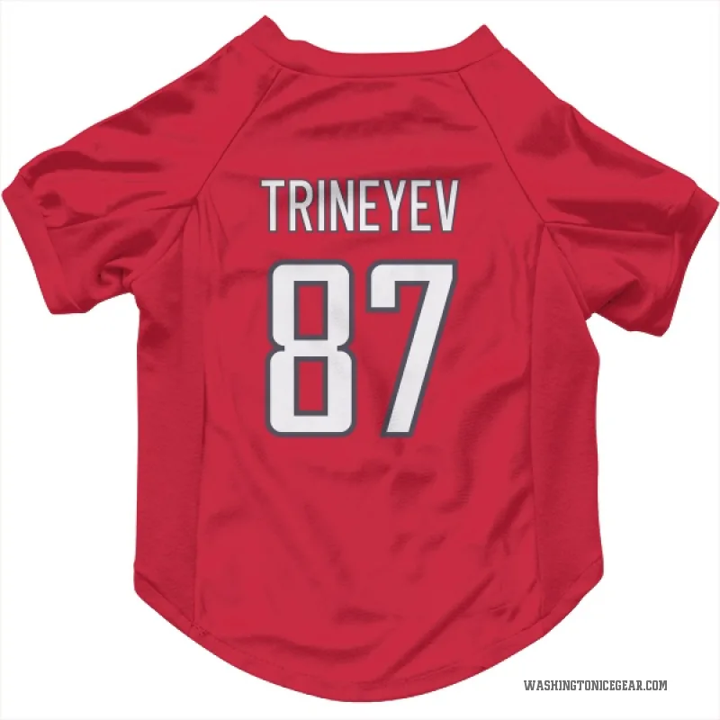 Bogdan Trineyev  Red Washington Capitals  Cat & Dog Pet Jersey