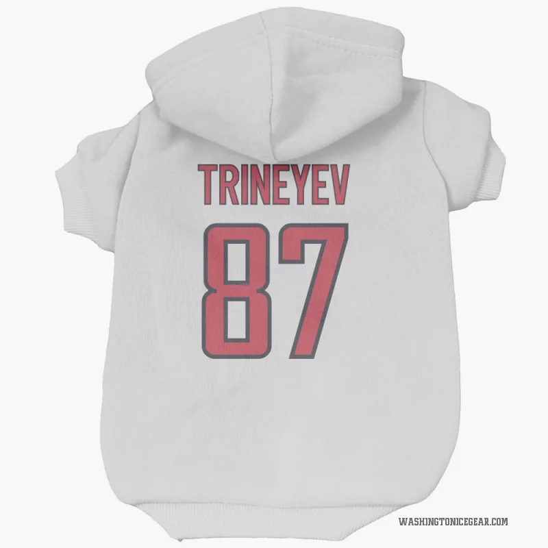 Bogdan Trineyev  White Washington Capitals  Cat & Dog Pet Hoodie