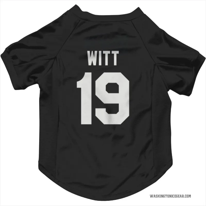 Brendan Witt  Black Washington Capitals  Cat & Dog Pet Jersey