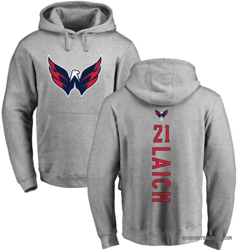 Brooks Laich Men's Washington Capitals Branded Ash Backer Pullover Hoodie