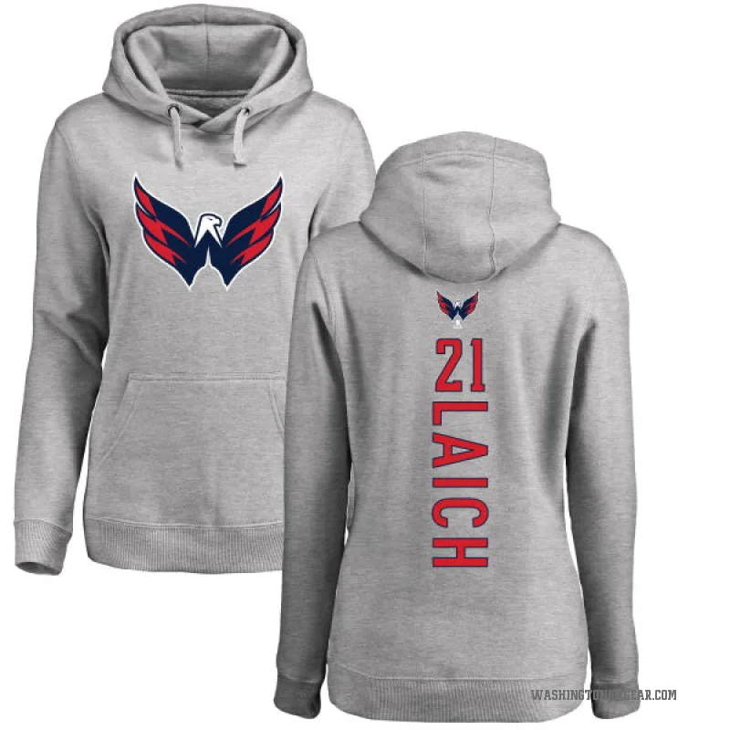 Brooks Laich Women's Washington Capitals Branded Ash Backer Pullover Hoodie