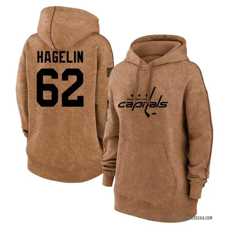 Carl Hagelin Women's Brown Washington Capitals 2023 Salute to Service Pullover Hoodie