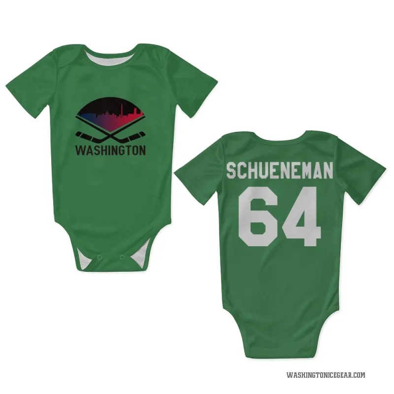 Corey Schueneman  Green Washington Capitals  Newborn & Infant Bodysuit