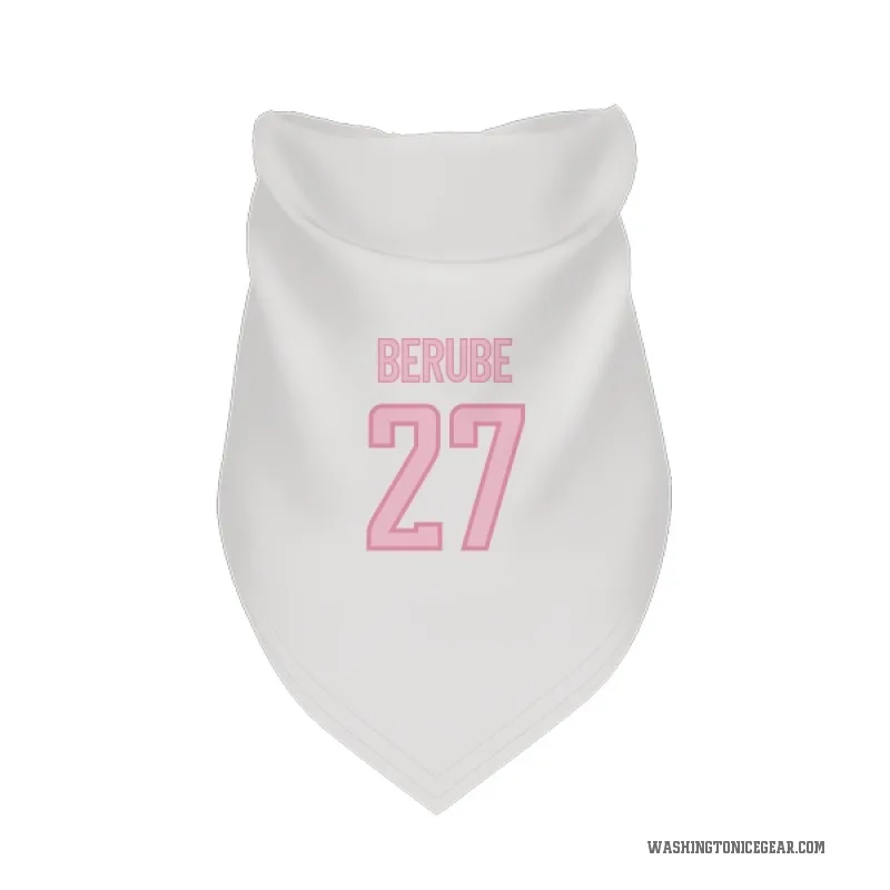 Craig Berube  White Pink Washington Capitals  Cat & Dog Pet Bandana
