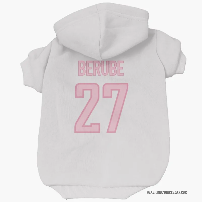 Craig Berube  White Pink Washington Capitals  Cat & Dog Pet Hoodie
