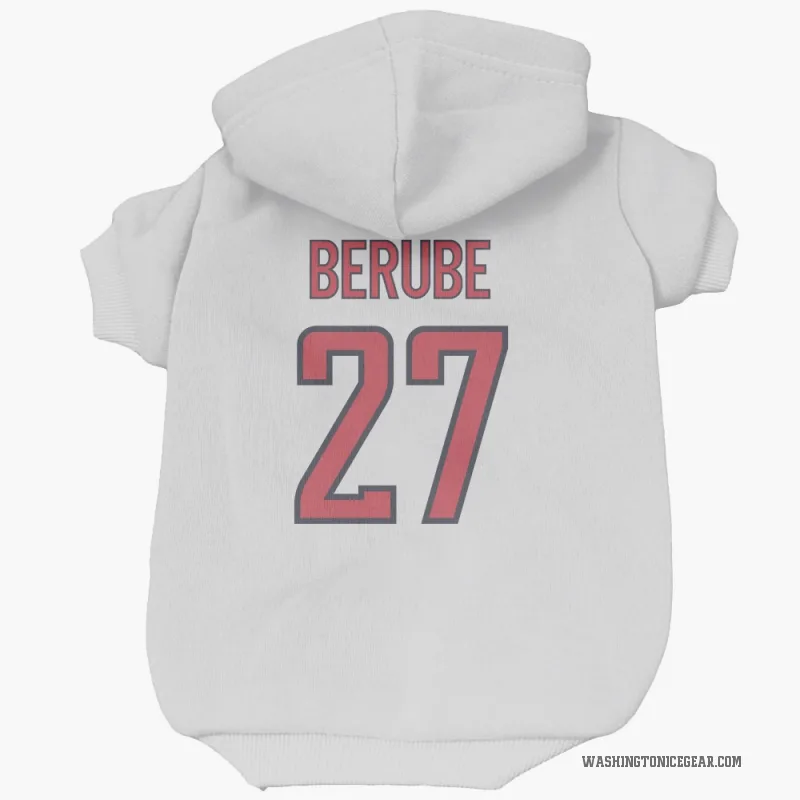 Craig Berube  White Washington Capitals  Cat & Dog Pet Hoodie