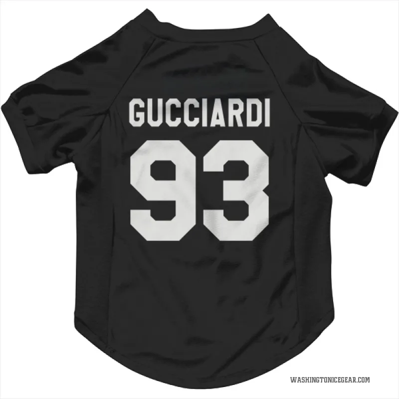 David Gucciardi  Black Washington Capitals  Cat & Dog Pet Jersey