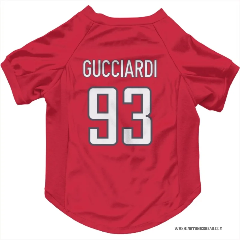 David Gucciardi  Red Washington Capitals  Cat & Dog Pet Jersey