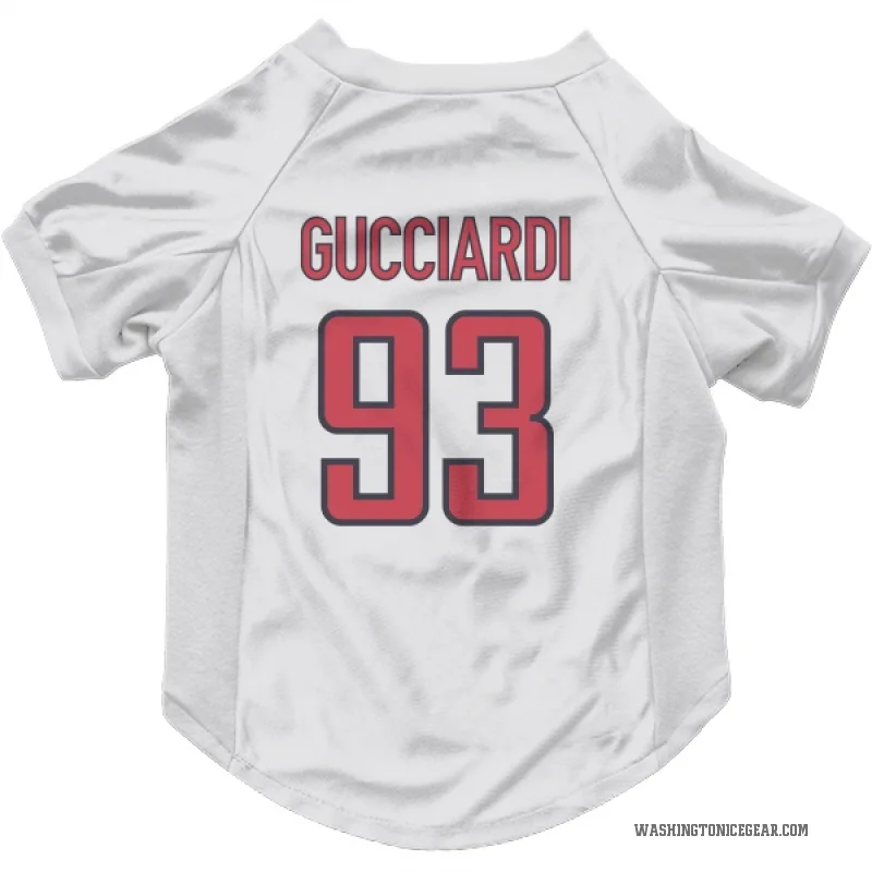 David Gucciardi  White Washington Capitals  Cat & Dog Pet Jersey