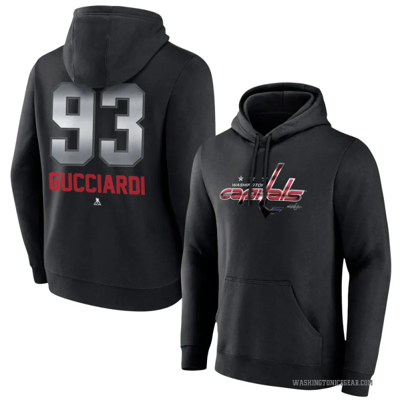 David Gucciardi Youth Black Washington Capitals Branded Midnight Mascot Logo Pullover Hoodie
