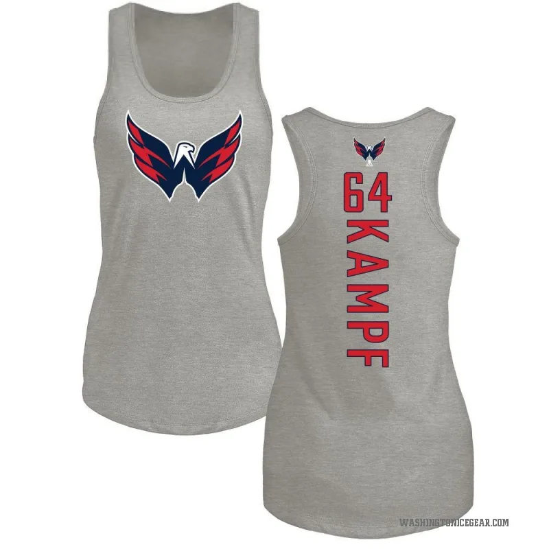 David Kampf Women's Ash Washington Capitals Backer Tank Top -