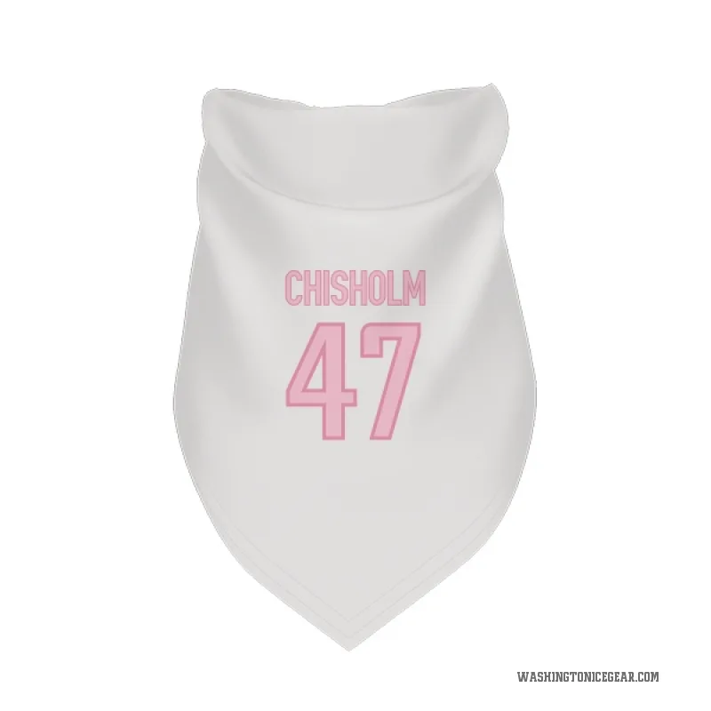 Declan Chisholm  White Pink Washington Capitals  Cat & Dog Pet Bandana