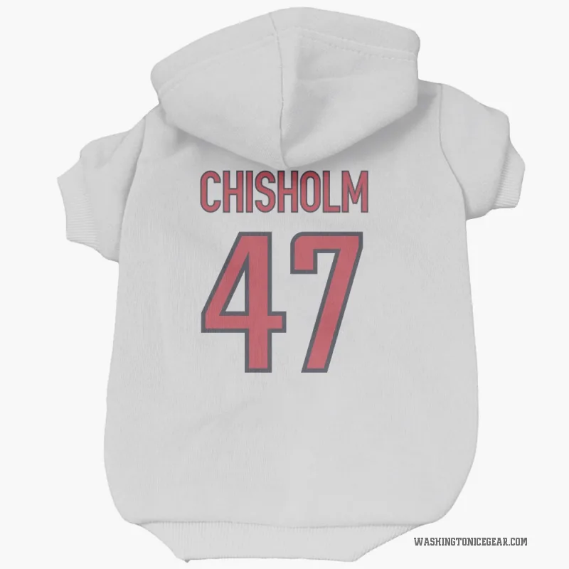 Declan Chisholm  White Washington Capitals  Cat & Dog Pet Hoodie