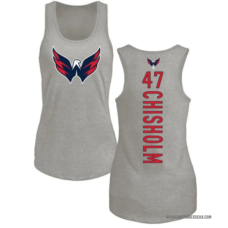 Declan Chisholm Women's Ash Washington Capitals Backer Tank Top -