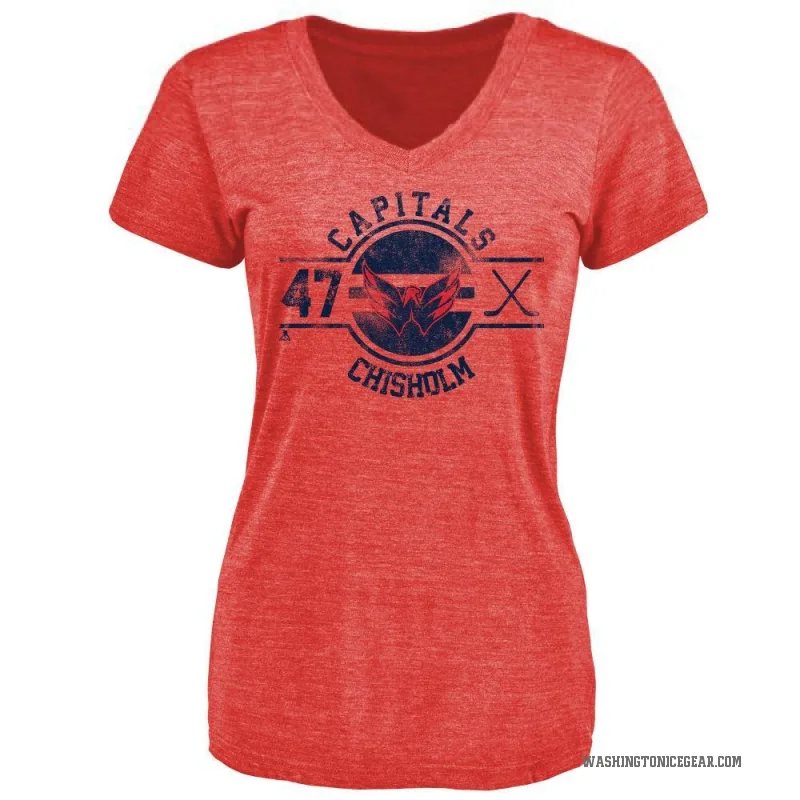 Declan Chisholm Women's Red Washington Capitals Insignia T-Shirt -