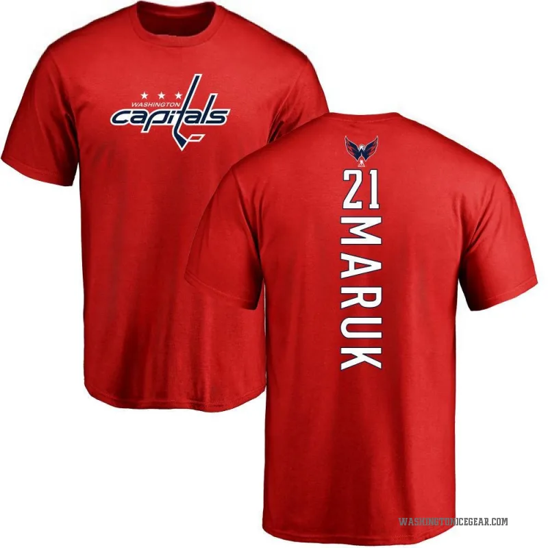 Dennis Maruk Men's Red Washington Capitals Backer T-Shirt -