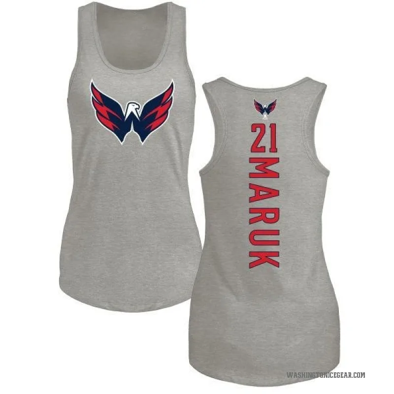 Dennis Maruk Women's Ash Washington Capitals Backer Tank Top -