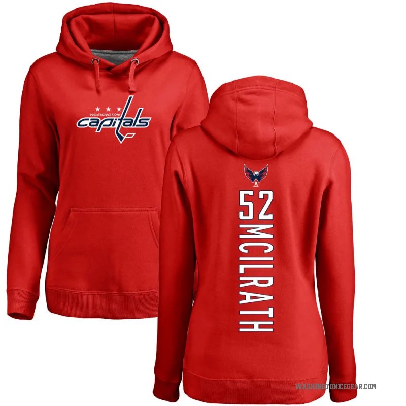 Dylan McIlrath Women's Red Washington Capitals Branded Backer Pullover Hoodie