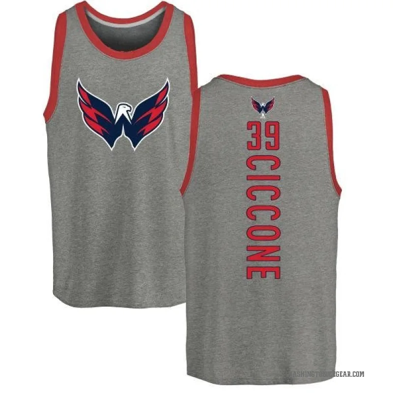 Enrico Ciccone Men's Ash Washington Capitals Backer Tank Top -