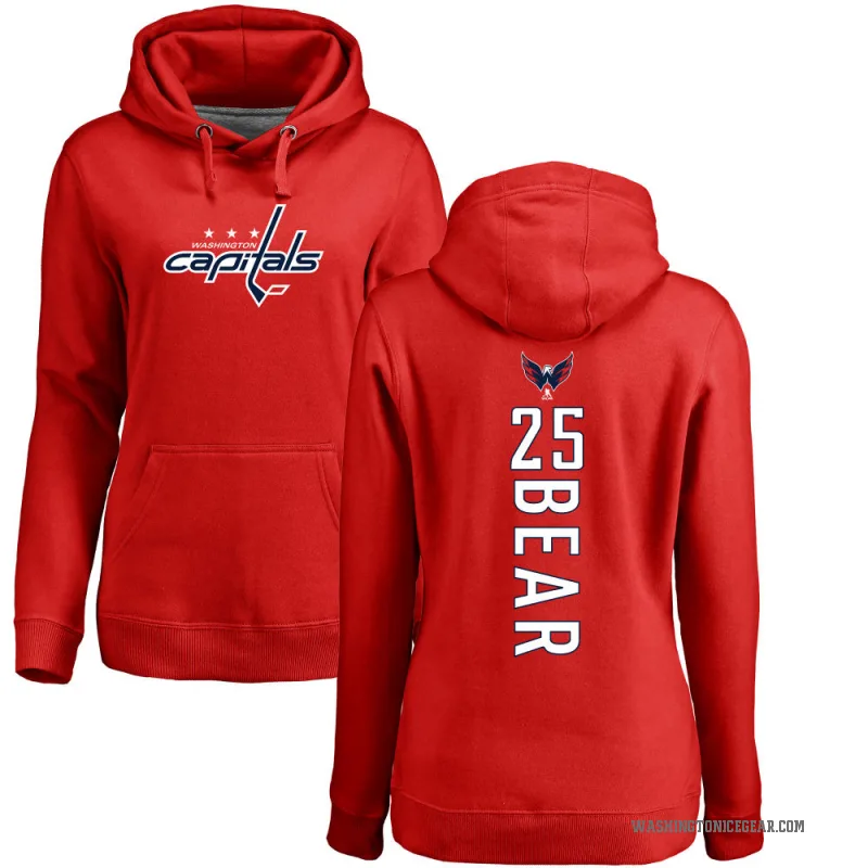 Ethan Bear Women's Red Washington Capitals Branded Backer Pullover Hoodie