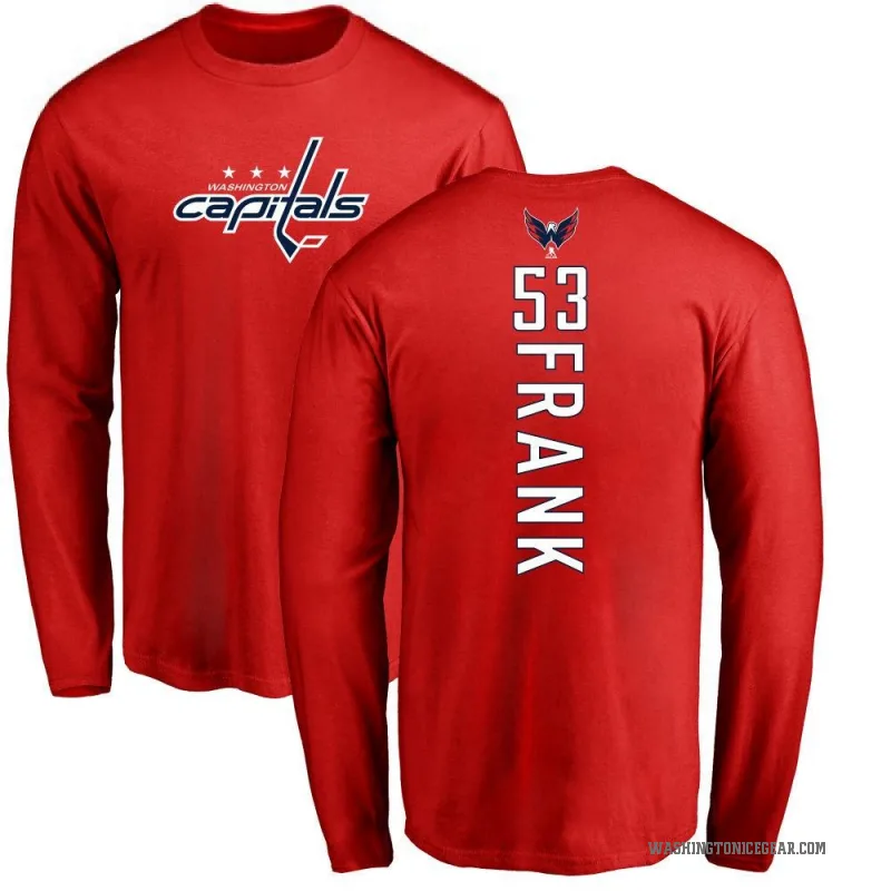 Ethen Frank Men's Red Washington Capitals Backer Long Sleeve T-Shirt -
