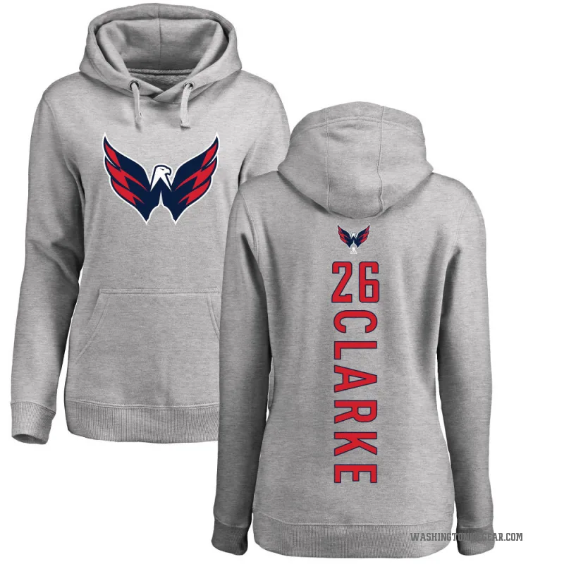 Graeme Clarke Women's Washington Capitals Branded Ash Backer Pullover Hoodie
