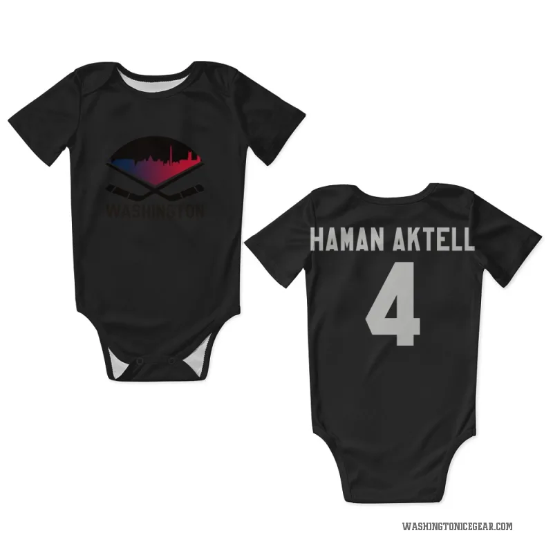 Hardy Haman Aktell  Black Washington Capitals  Newborn & Infant Bodysuit