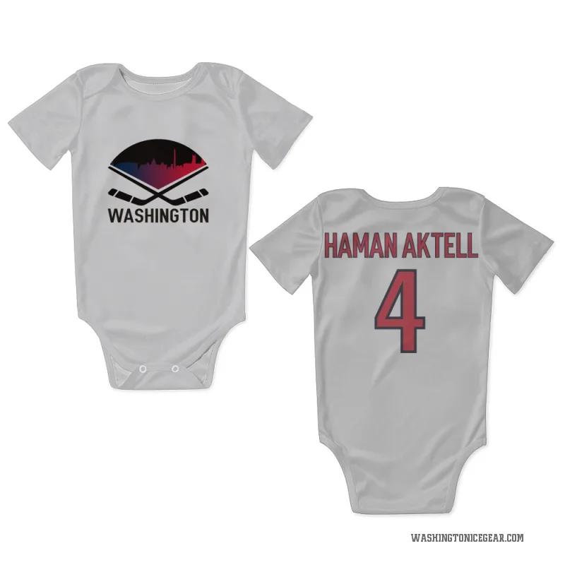 Hardy Haman Aktell  White Washington Capitals  Newborn & Infant Bodysuit
