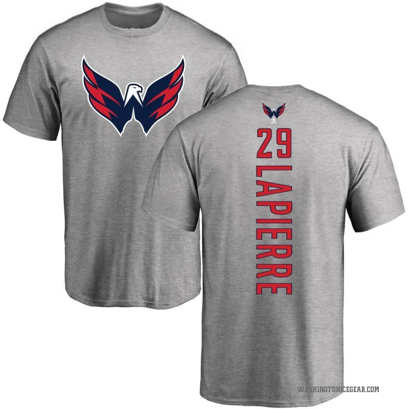 Hendrix Lapierre Men's Ash Washington Capitals Backer T-Shirt -