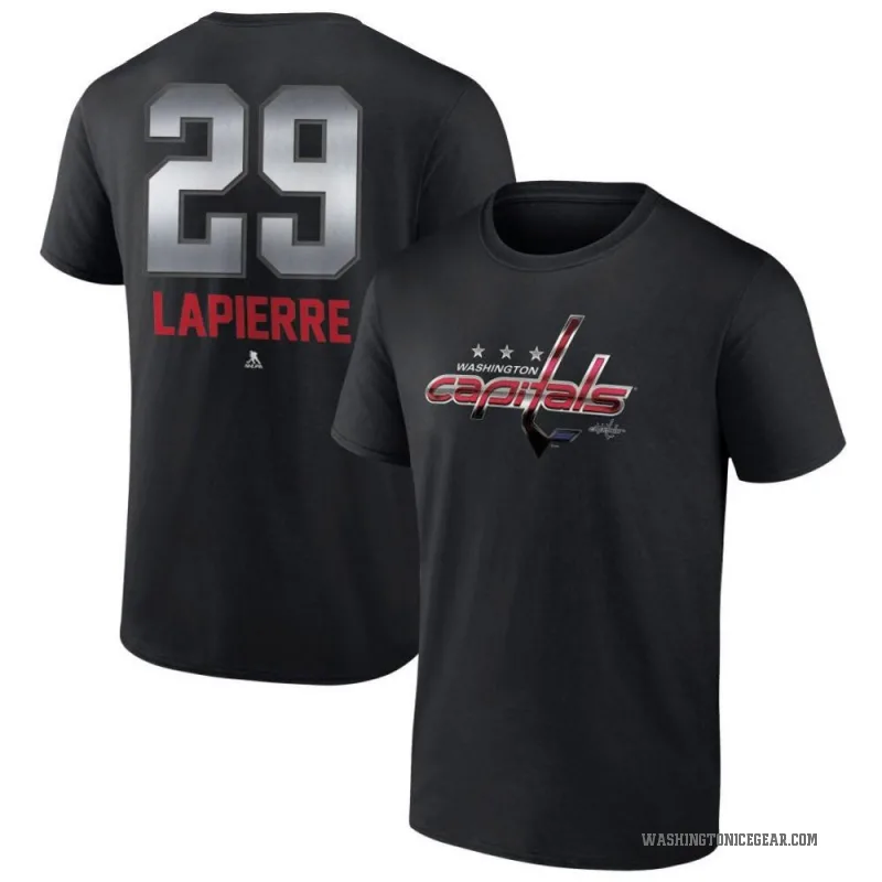 Hendrix Lapierre Youth Black Washington Capitals Midnight Mascot Logo T-Shirt