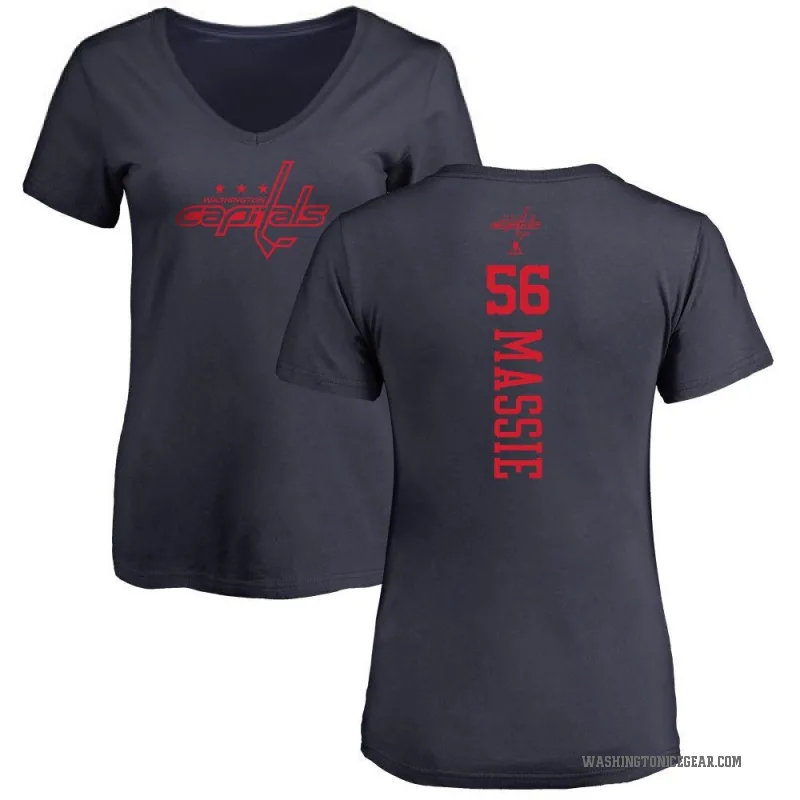 Jake Massie Women's Navy Washington Capitals One Color Backer T-Shirt -