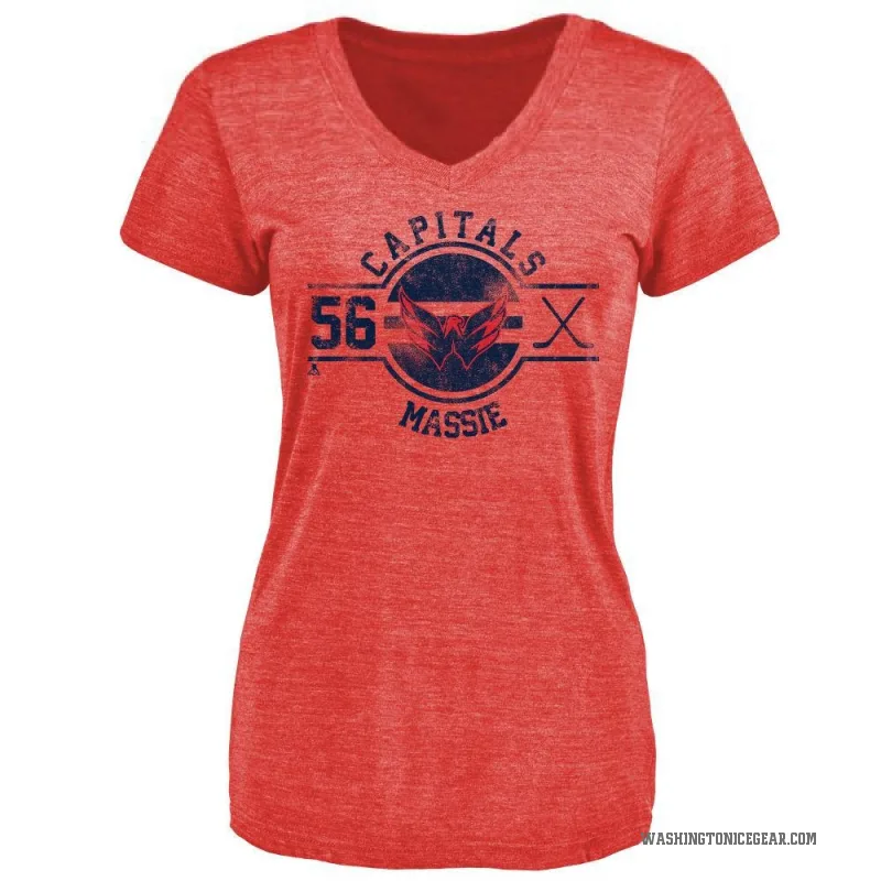 Jake Massie Women's Red Washington Capitals Insignia T-Shirt -