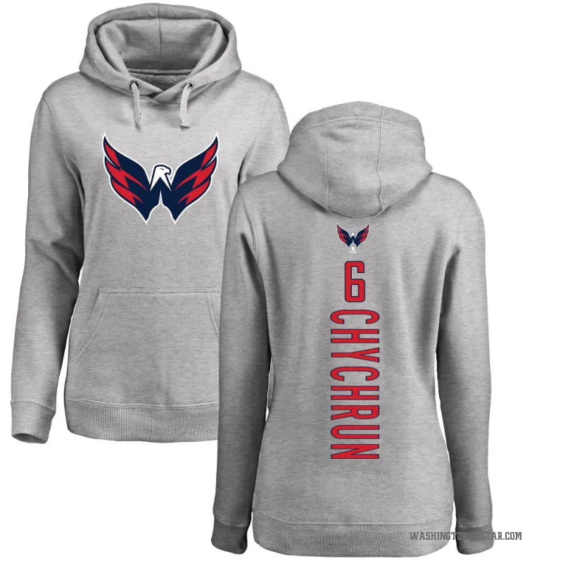 Jakob Chychrun Women's Washington Capitals Branded Ash Backer Pullover Hoodie