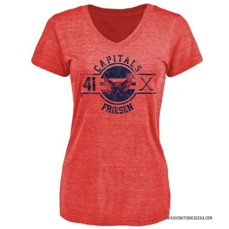 Jeff Friesen Women's Red Washington Capitals Insignia T-Shirt -