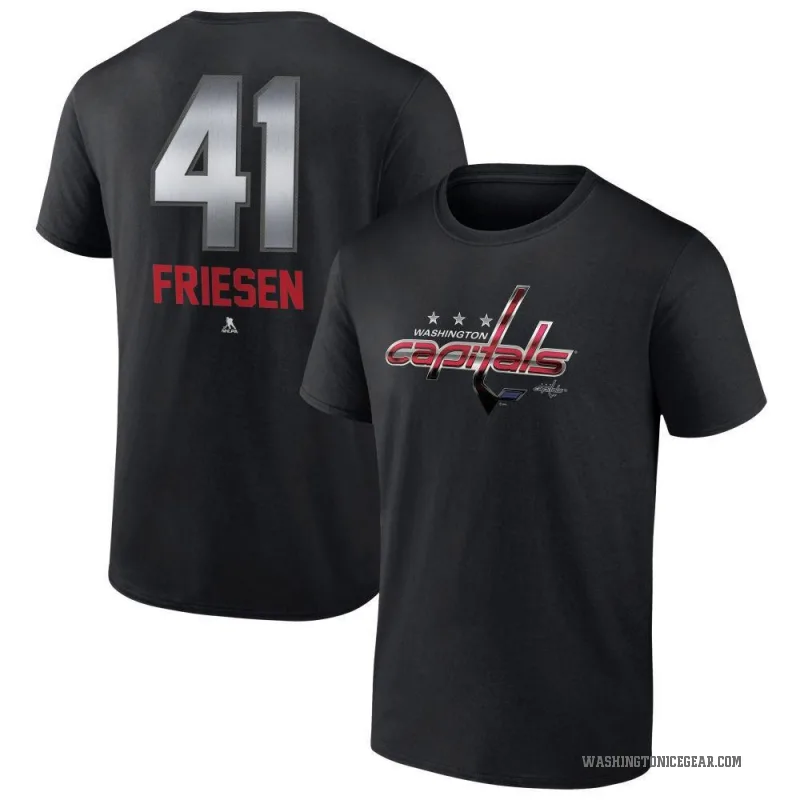 Jeff Friesen Youth Black Washington Capitals Midnight Mascot Logo T-Shirt