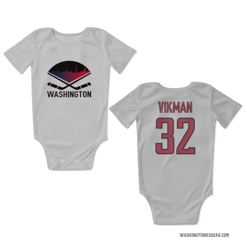Jesper Vikman  White Washington Capitals  Newborn & Infant Bodysuit