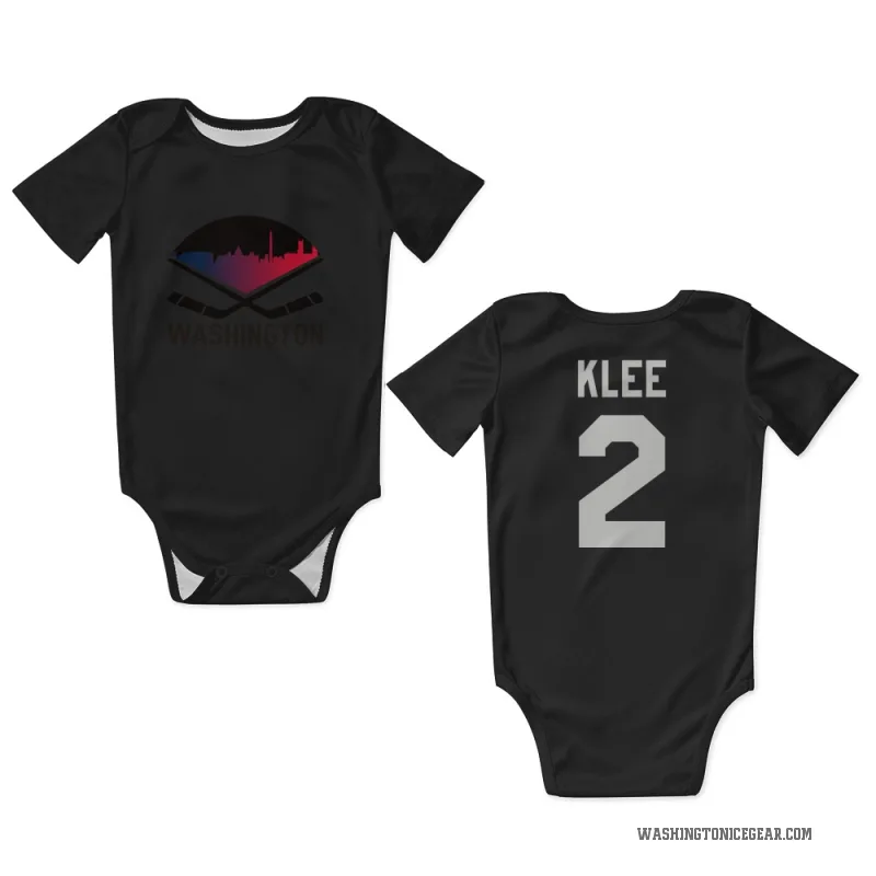 Ken Klee  Black Washington Capitals  Newborn & Infant Bodysuit