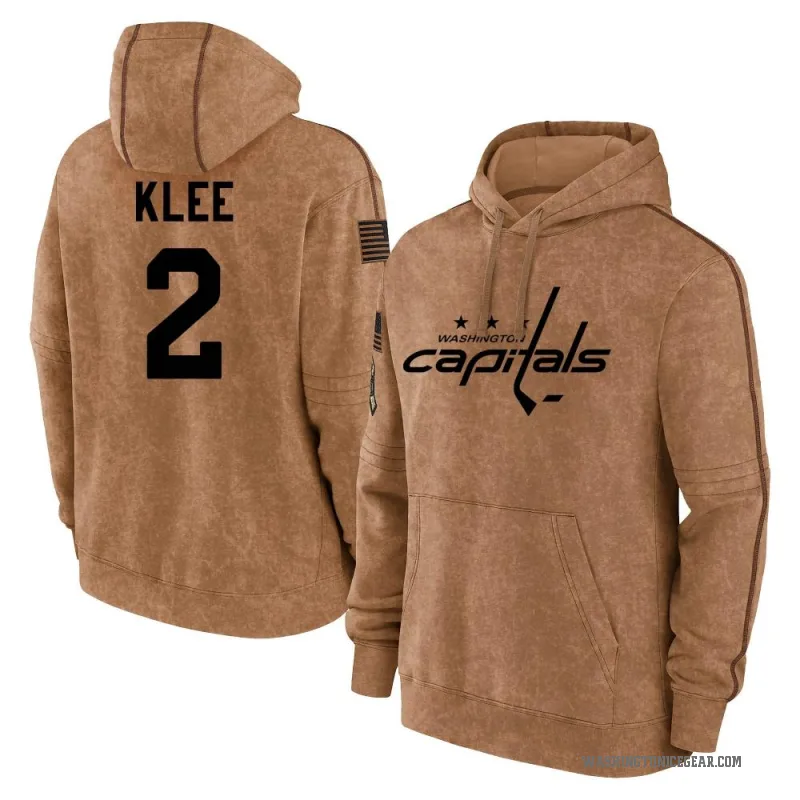 Ken Klee Men's Brown Washington Capitals 2023 Salute to Service Club Pullover Hoodie