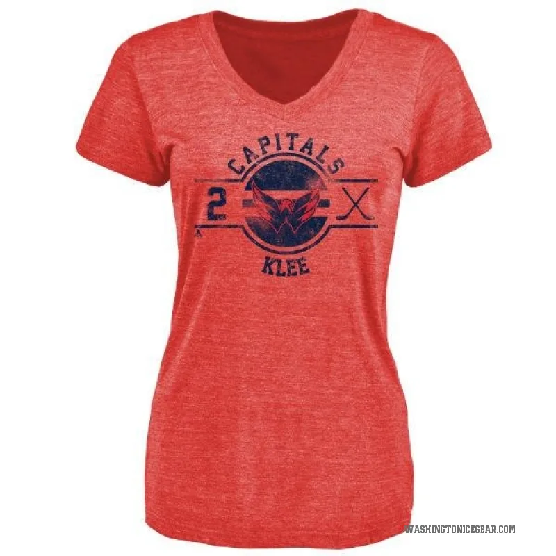 Ken Klee Women's Red Washington Capitals Insignia T-Shirt -