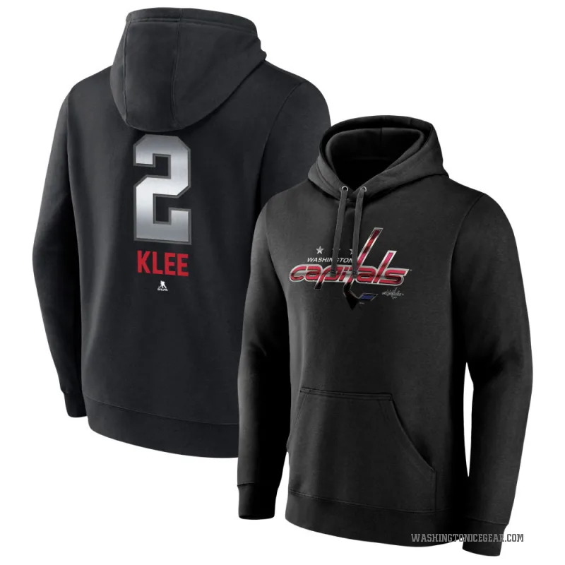 Ken Klee Youth Black Washington Capitals Branded Midnight Mascot Logo Pullover Hoodie