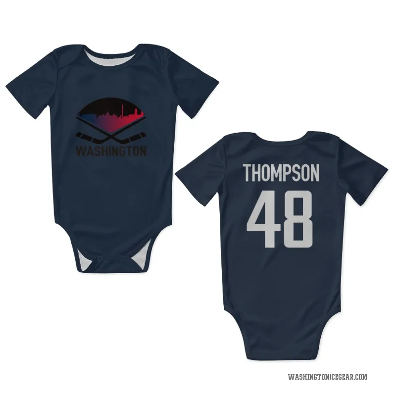 Logan Thompson  Navy Washington Capitals  Newborn & Infant Bodysuit
