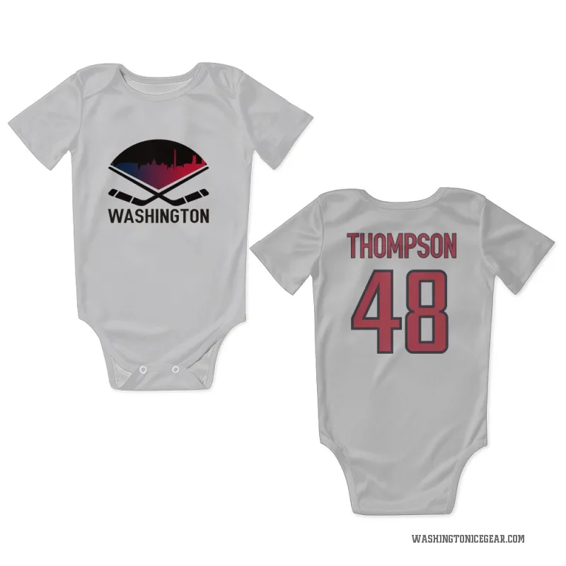 Logan Thompson  White Washington Capitals  Newborn & Infant Bodysuit