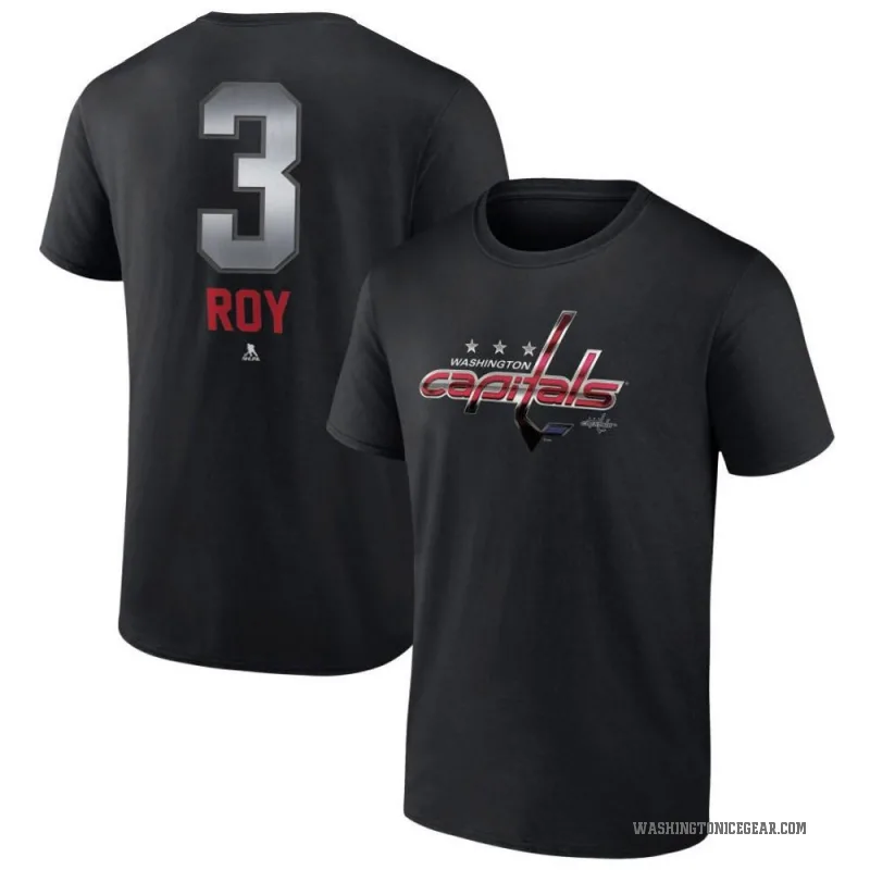 Matt Roy Youth Black Washington Capitals Midnight Mascot Logo T-Shirt