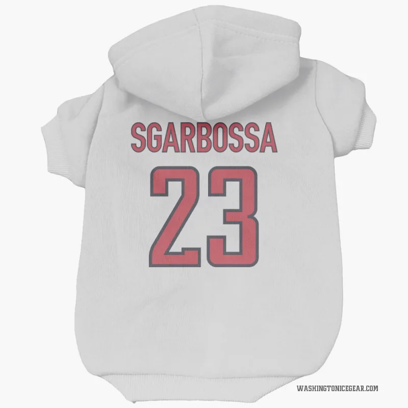 Michael Sgarbossa  White Washington Capitals  Cat & Dog Pet Hoodie