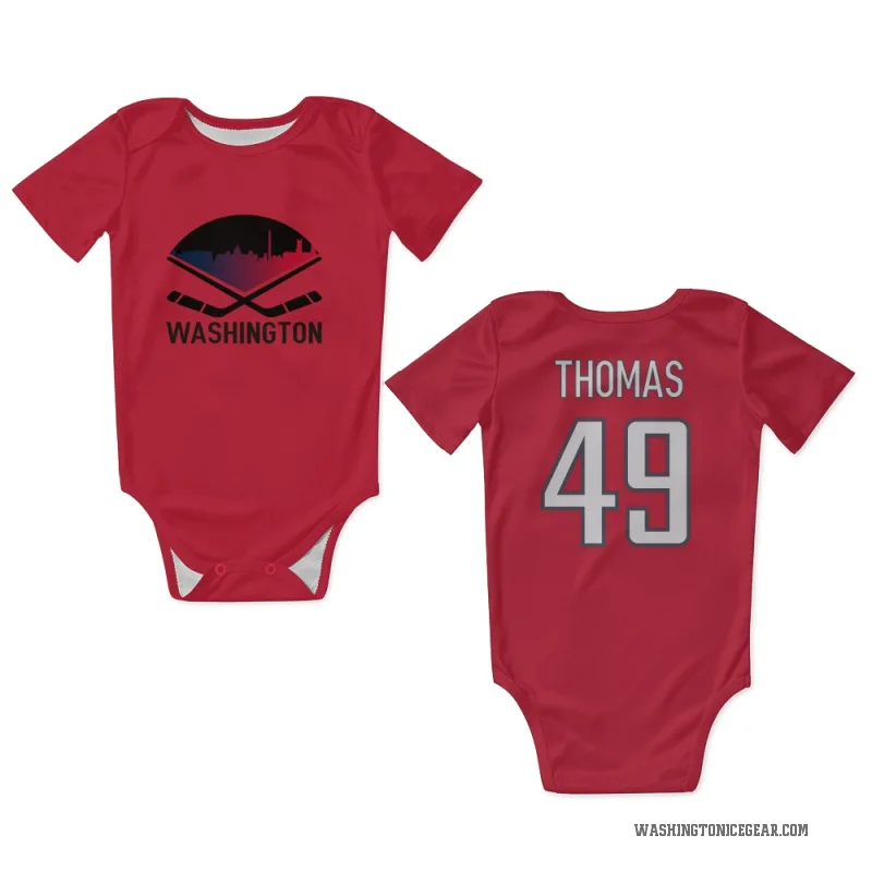 Patrick Thomas  Red Washington Capitals  Newborn & Infant Bodysuit